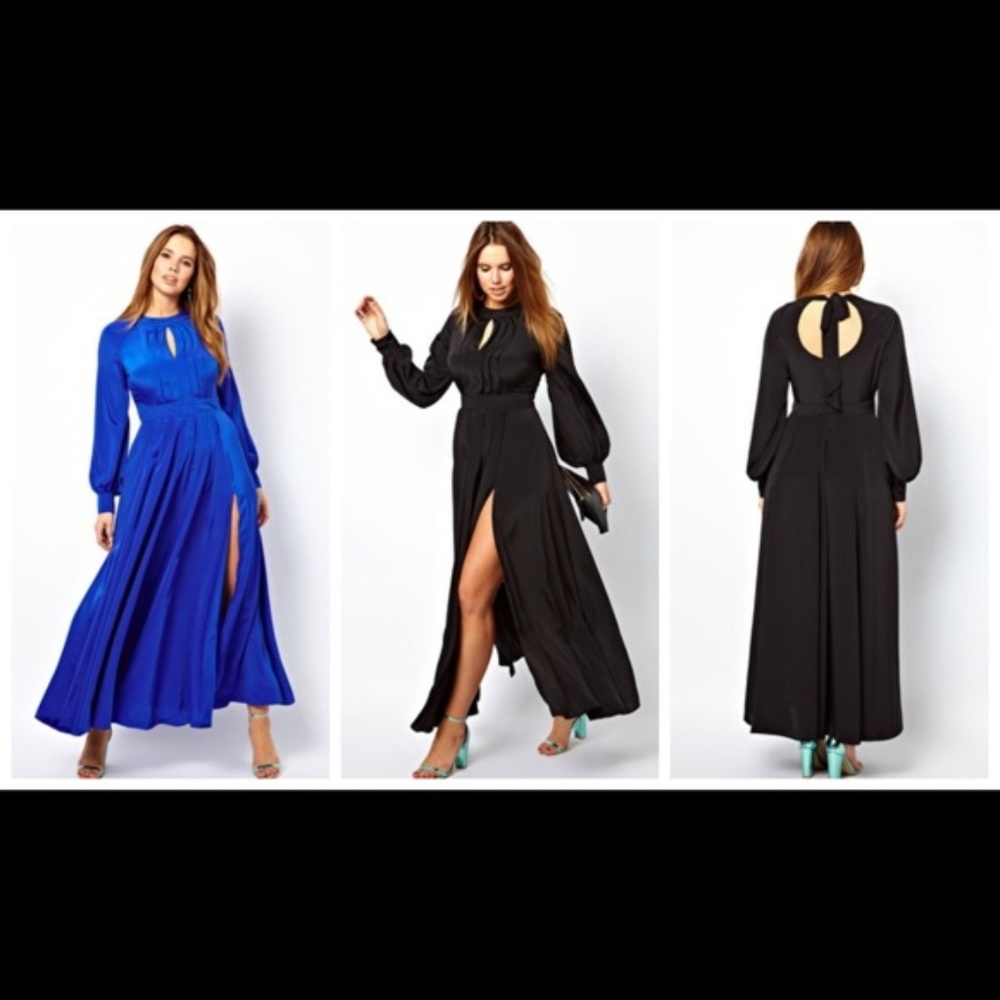 ASOS CURVE BELL SLEEVE MAXI DRESS